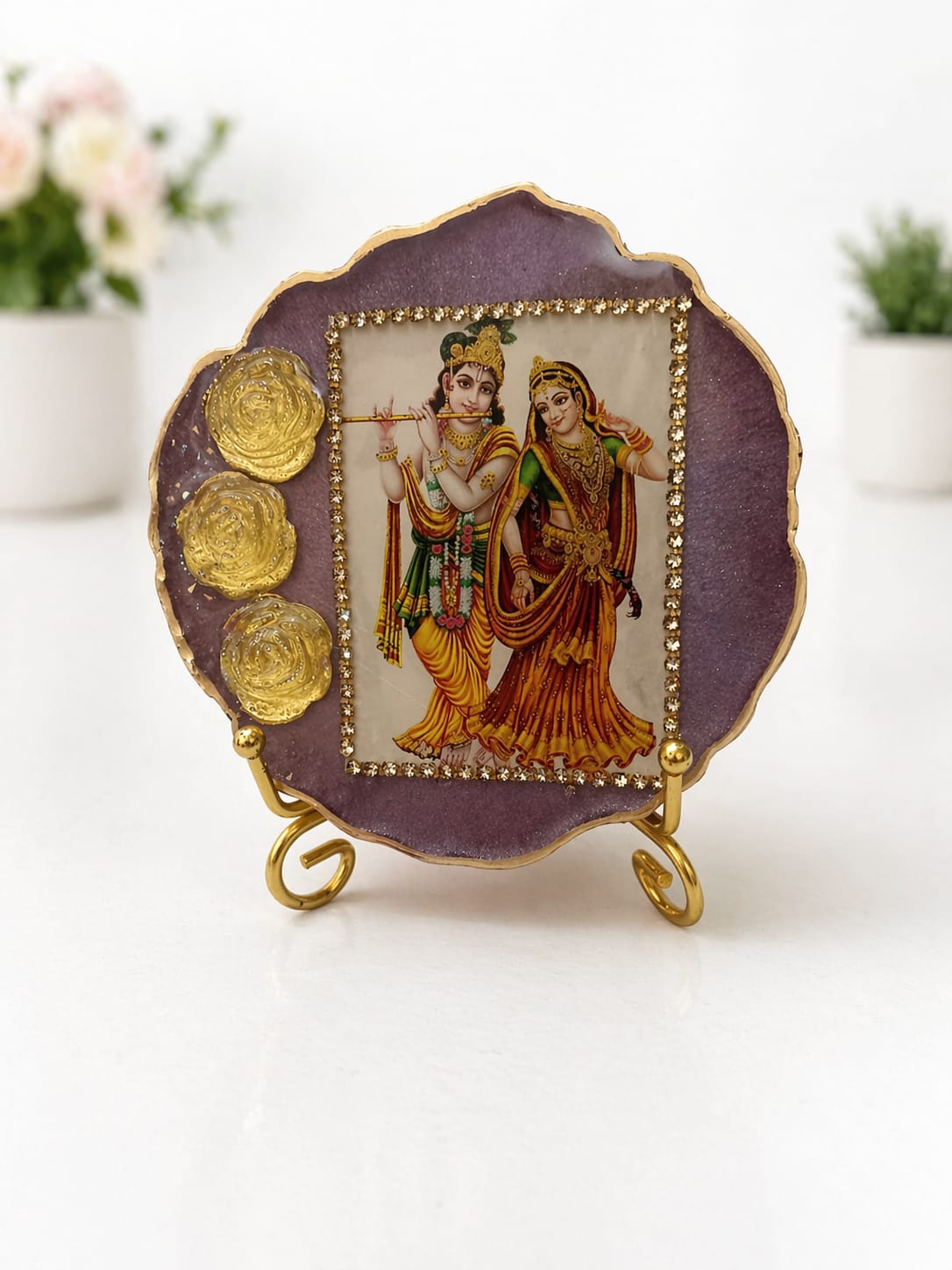 Radha Krishna Handcrafted Resin frame