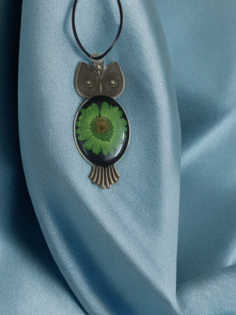 Enchanted Bloom Owl Pendant
