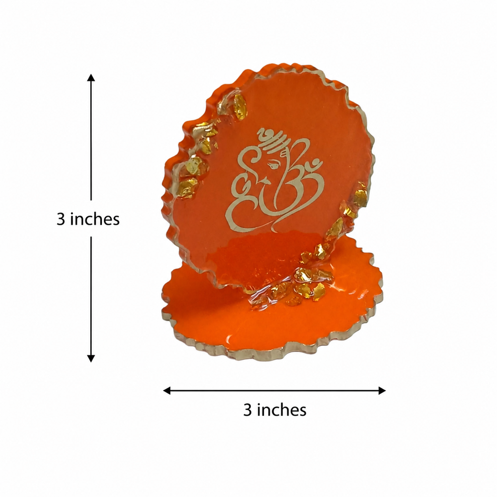 Sacred Saffron Ganesha Stand