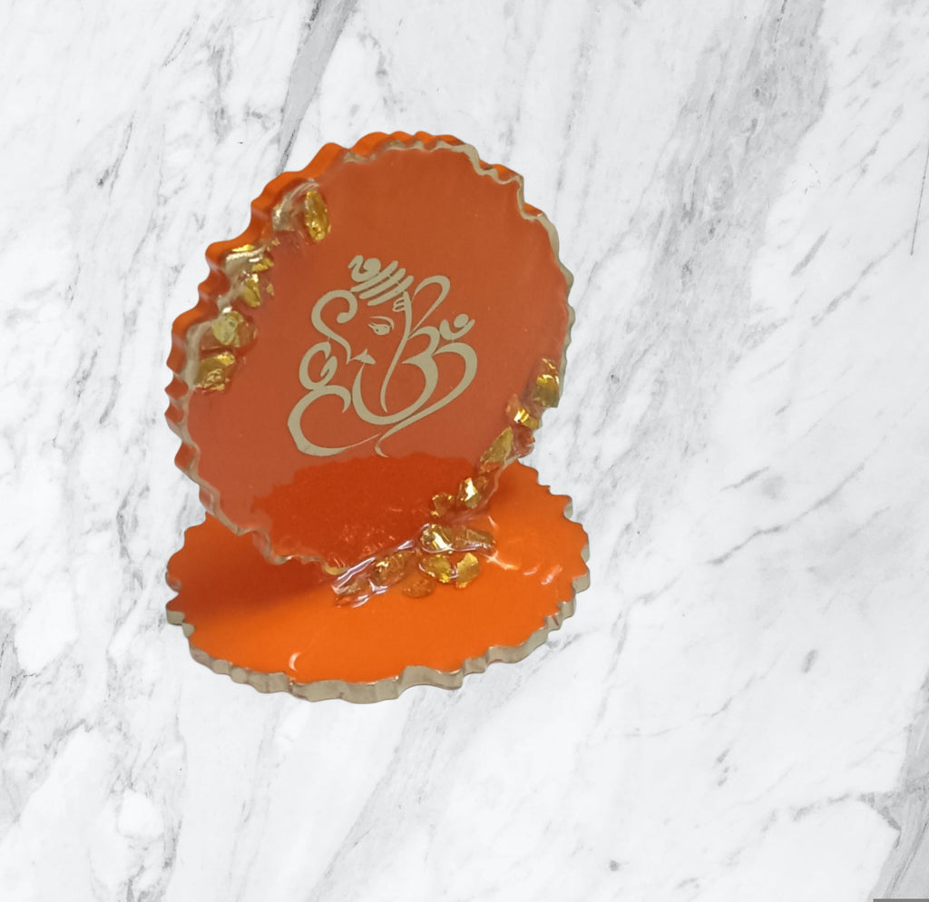 Sacred Saffron Ganesha Stand