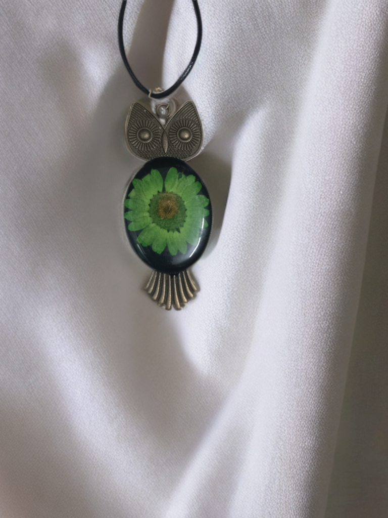Enchanted Bloom Owl Pendant