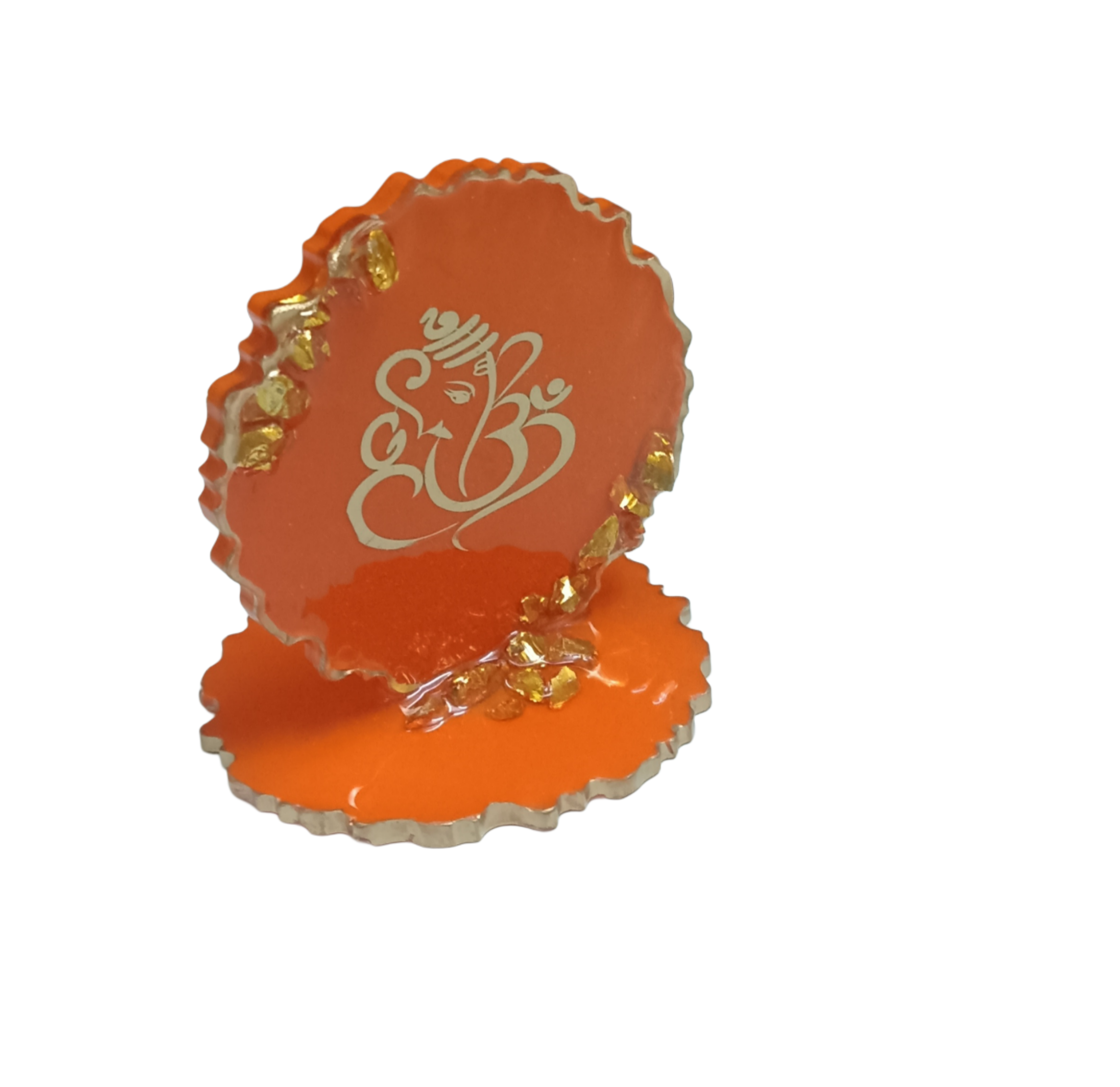 Sacred Saffron Ganesha Stand